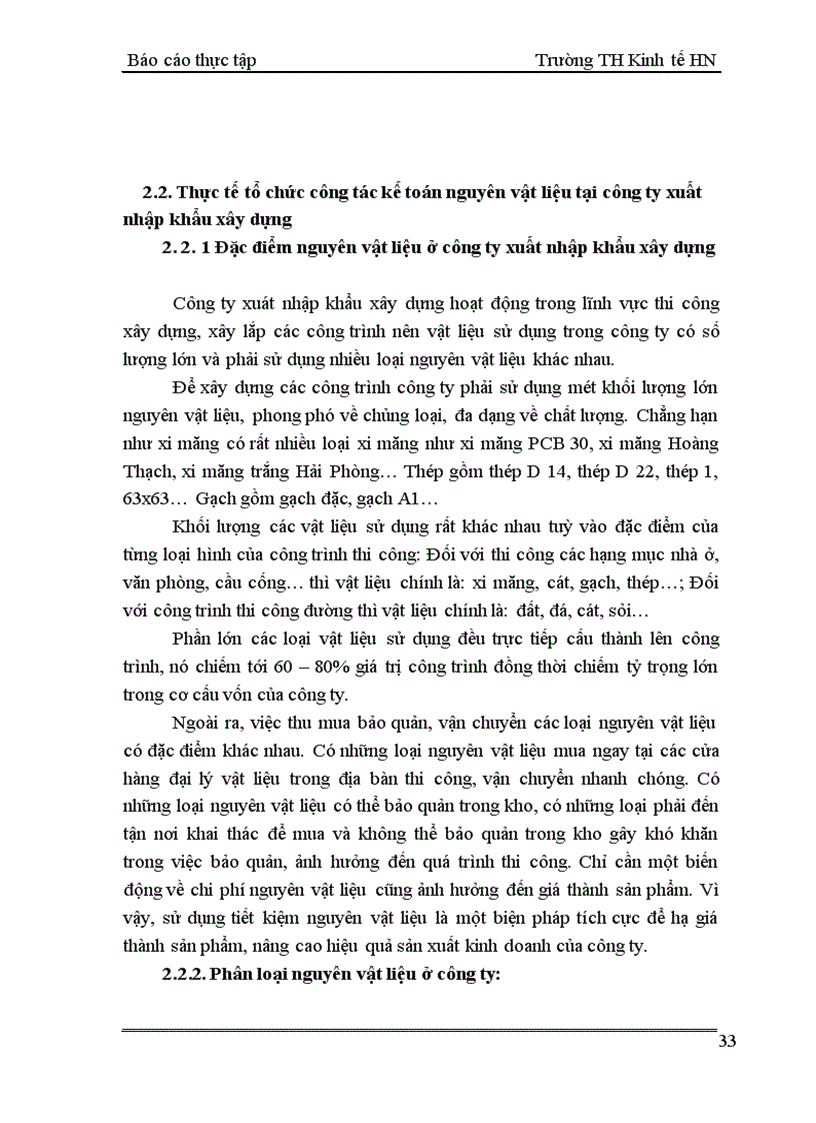 image for page Tổ chức công tác kế toán nguyên vật liệu của Công ty xuất nhập khẩu xây dựng 1