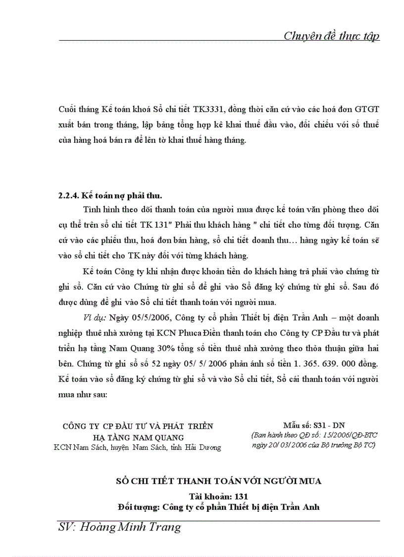 image for page Kế toán doanh thu chi phí và xác định kết quả kinh doanh tại Công ty cổ phần Đầu tư và Phát triển hạ tầng Nam Quang 1
