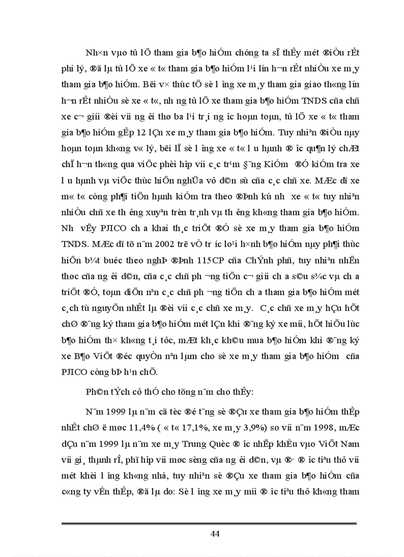 image for page Nghiệp vụ bảo hiểm trách nhiệm dân sự của chủ xe cơ giới đối với người thứ ba Kiến nghị nhằm thực hiện tốt nghiệp vụ theo nghị định 15 2003 NĐ CP của Chính phủ tại PJICO giai đoạn 1998 2002 1