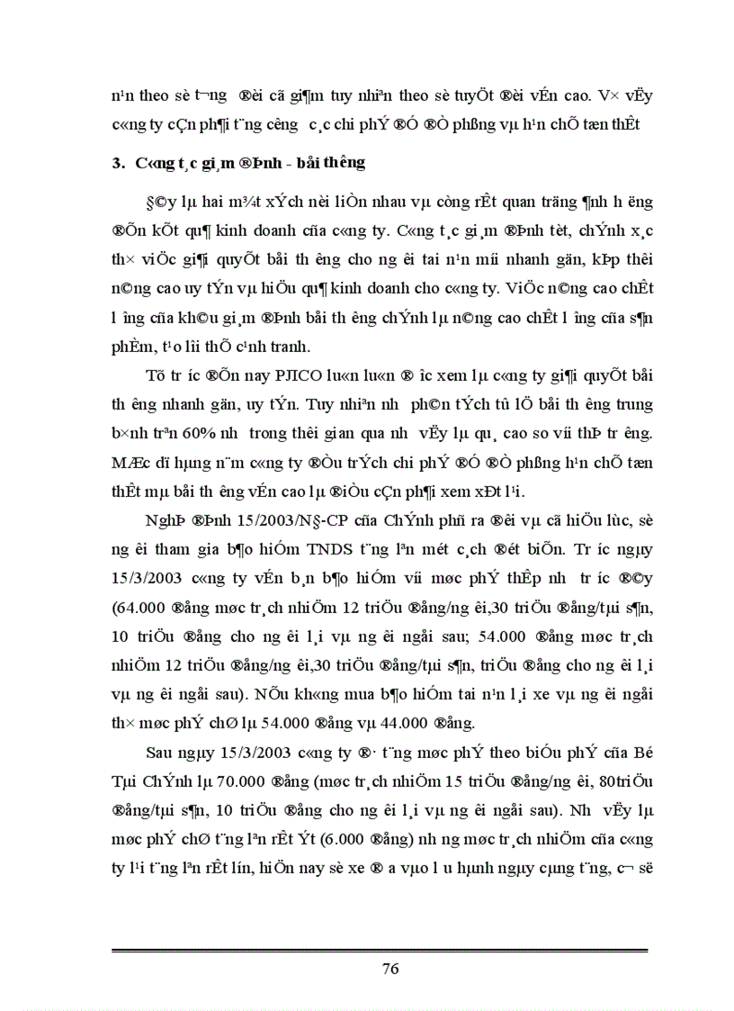 image for page Nghiệp vụ bảo hiểm trách nhiệm dân sự của chủ xe cơ giới đối với người thứ ba Kiến nghị nhằm thực hiện tốt nghiệp vụ theo nghị định 15 2003 NĐ CP của Chính phủ tại PJICO giai đoạn 1998 2002 1