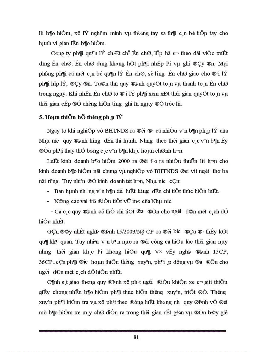 image for page Nghiệp vụ bảo hiểm trách nhiệm dân sự của chủ xe cơ giới đối với người thứ ba Kiến nghị nhằm thực hiện tốt nghiệp vụ theo nghị định 15 2003 NĐ CP của Chính phủ tại PJICO giai đoạn 1998 2002 1