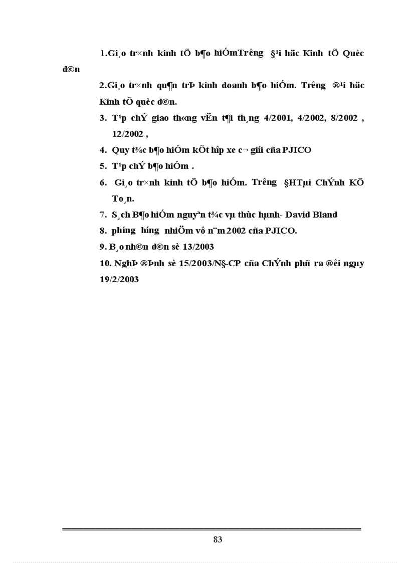 image for page Nghiệp vụ bảo hiểm trách nhiệm dân sự của chủ xe cơ giới đối với người thứ ba Kiến nghị nhằm thực hiện tốt nghiệp vụ theo nghị định 15 2003 NĐ CP của Chính phủ tại PJICO giai đoạn 1998 2002 1