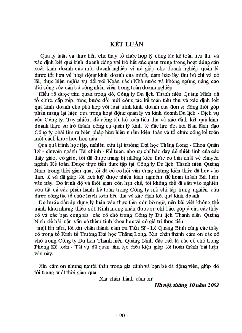 image for page Tổ chức hạch toán về tiêu thụ và xác định kết quả kinh doanh tại Công ty Du lịch Thanh niên Quảng Ninh 1