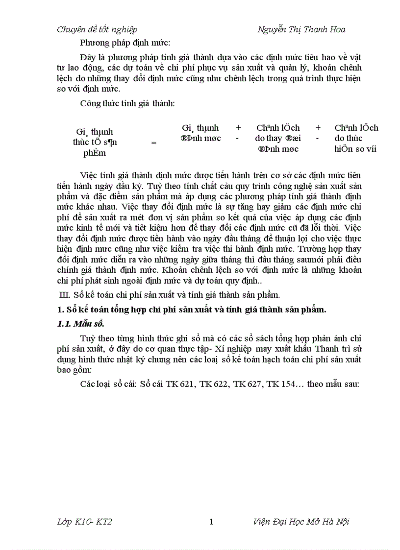 image for page Kế toán tập hợp chi phí sản xuất và tính giá thành sản phẩm tại Xí nghiệp May Xuất khẩu Thanh Trì 1