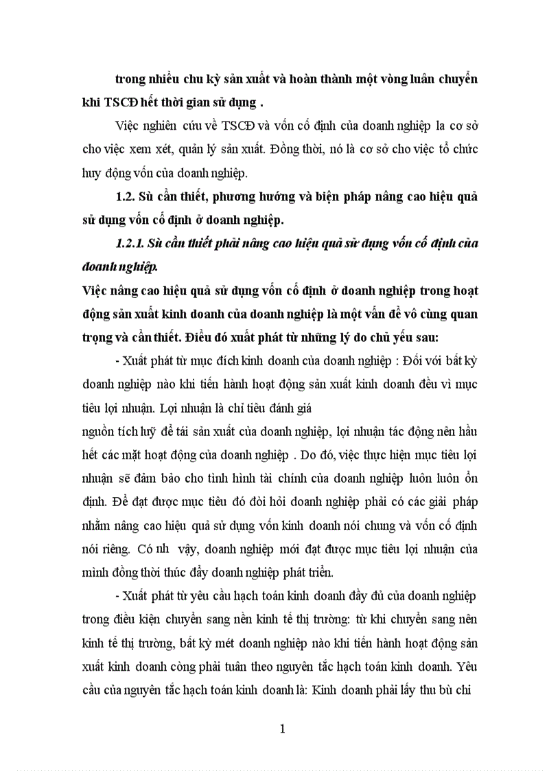 image for page Một số giải pháp chủ yếu nhằm góp phần nâng cao hiệu quả sử dụng vốn cố định ở Công ty Cao Su Sao Vàng 1
