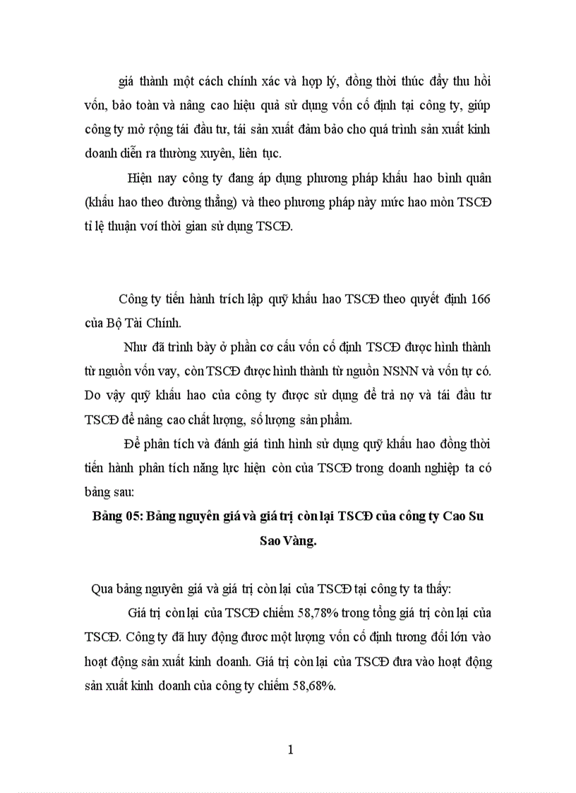 image for page Một số giải pháp chủ yếu nhằm góp phần nâng cao hiệu quả sử dụng vốn cố định ở Công ty Cao Su Sao Vàng 1