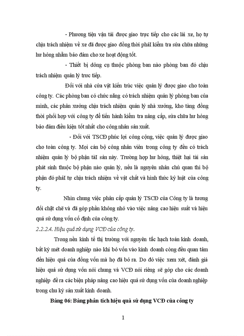 image for page Một số giải pháp chủ yếu nhằm góp phần nâng cao hiệu quả sử dụng vốn cố định ở Công ty Cao Su Sao Vàng 1