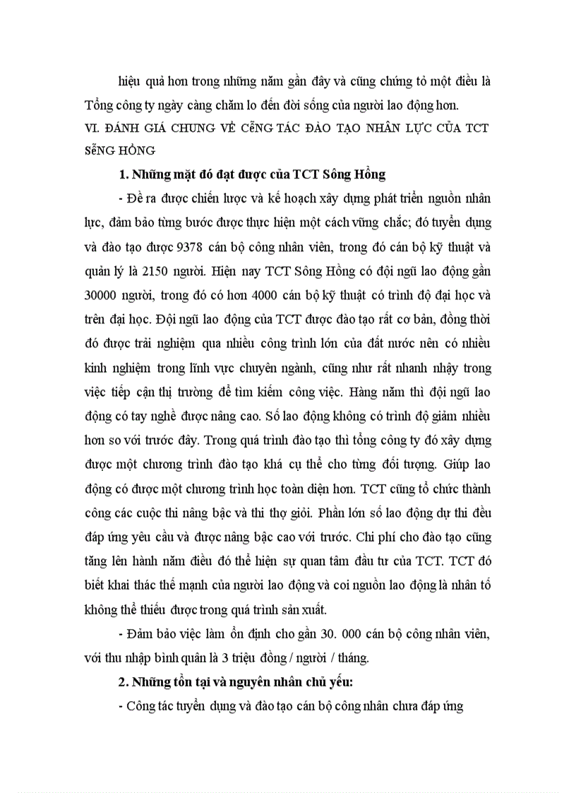 image for page Hoàn thiện công tác đào tạo nhân lực tại Tổng công ty Sông Hồng 1