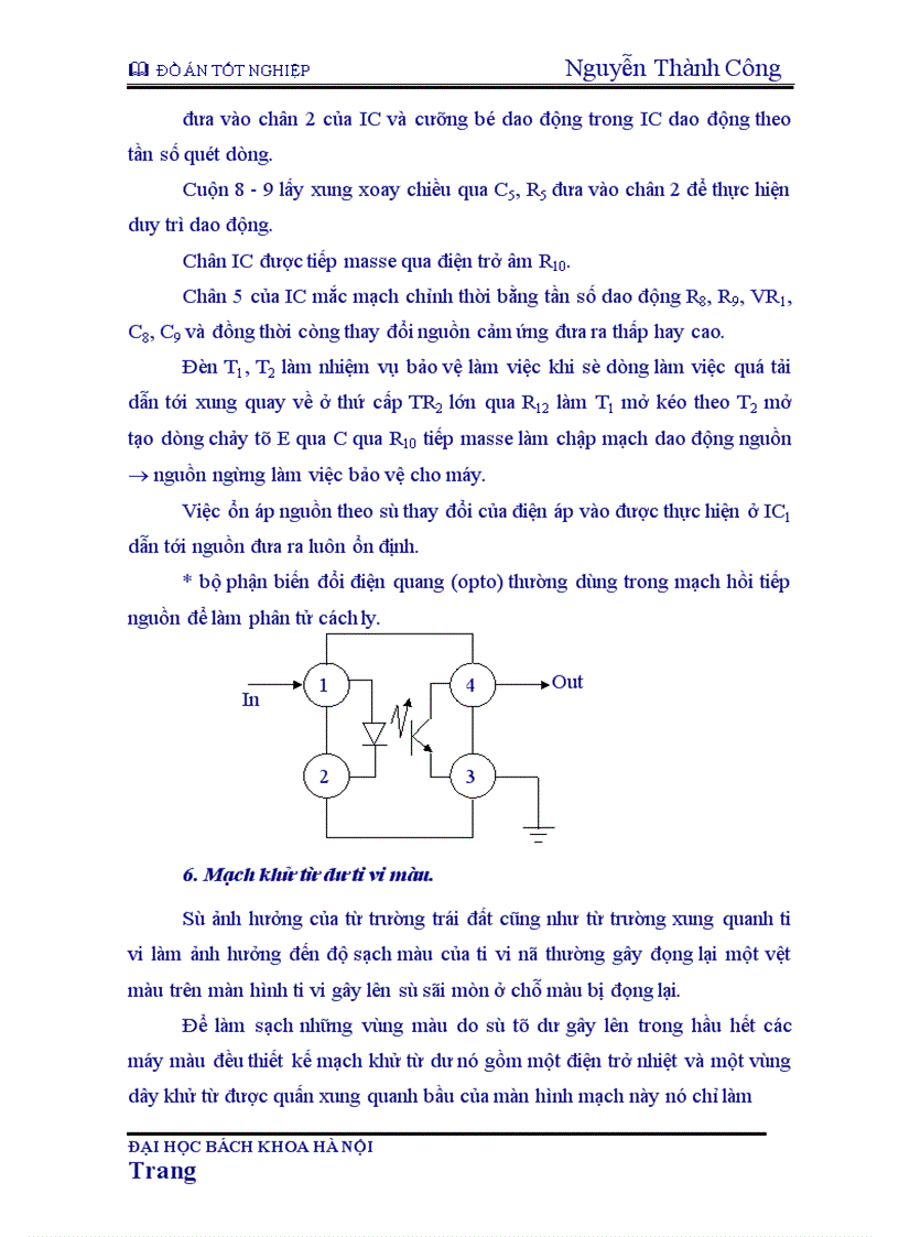 image for page Nguyên lý chung của máy thu hình màu và tác dụng từng khối trong máy thu hình 1