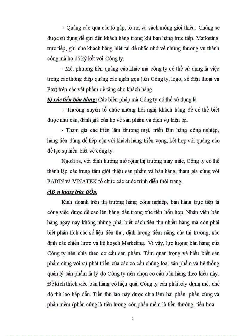 image for page Thực trạng và một số giải pháp hoàn thiện chính sách Marketing mix ở Công ty Dịch vụ Thương mại số I