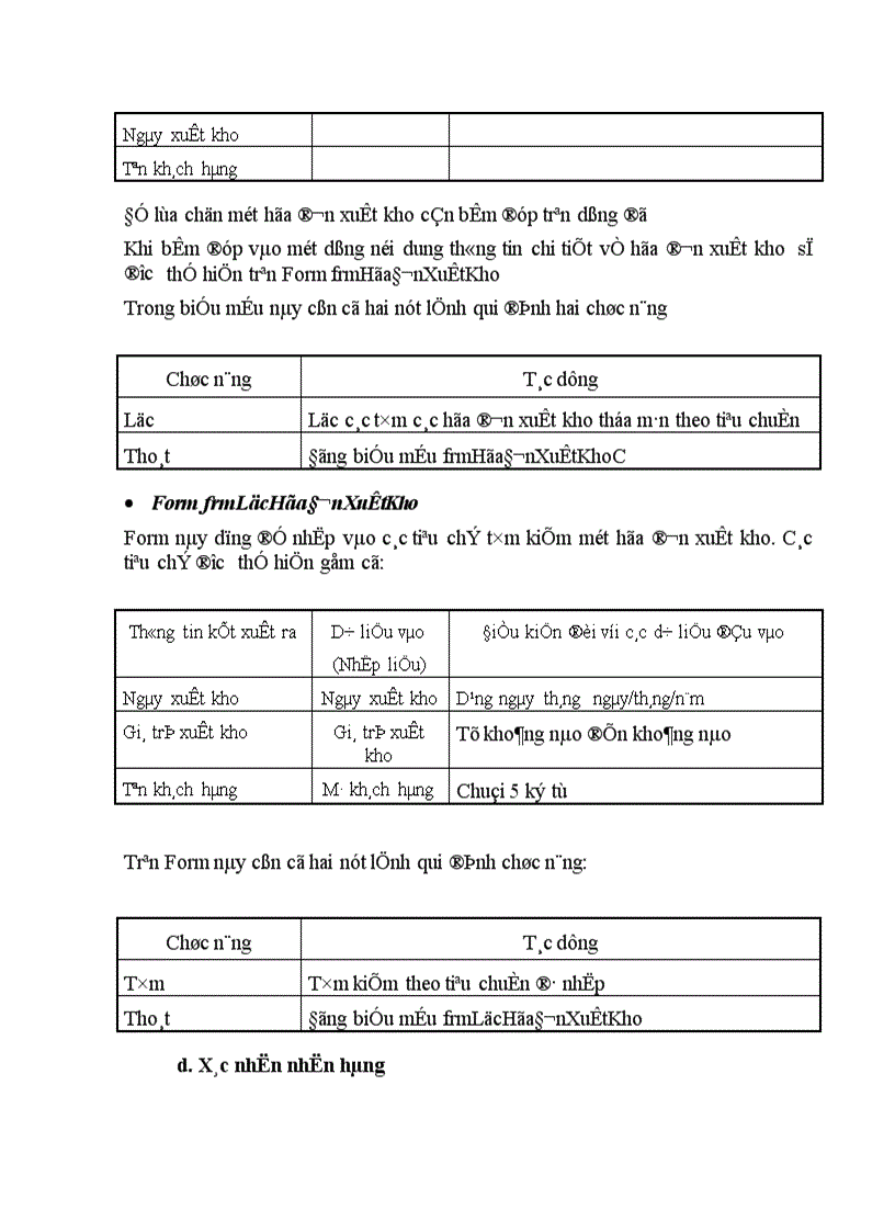 image for page Tổ chức dữ liệu của chương trình trên Access