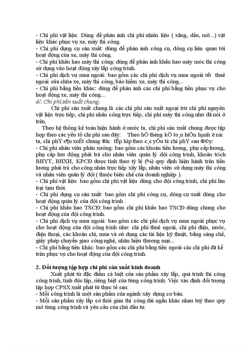 image for page Hoàn thiện kế toán chi phí sản xuất và tính gía thành sản phẩm xây lắp trong doanh nghiệp xây lắp ở xí nghiệp Sông Đà 8 06