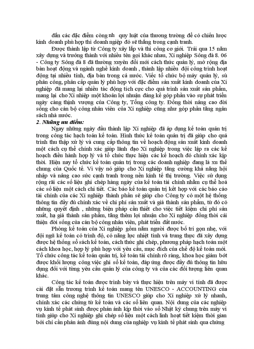 image for page Hoàn thiện kế toán chi phí sản xuất và tính gía thành sản phẩm xây lắp trong doanh nghiệp xây lắp ở xí nghiệp Sông Đà 8 06