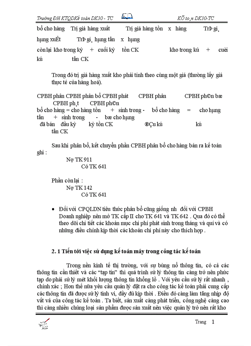 image for page Tổ chức công tác kế toán bán hàng và xác định kết quả tại Công Ty Rượu Đồng xuân 1