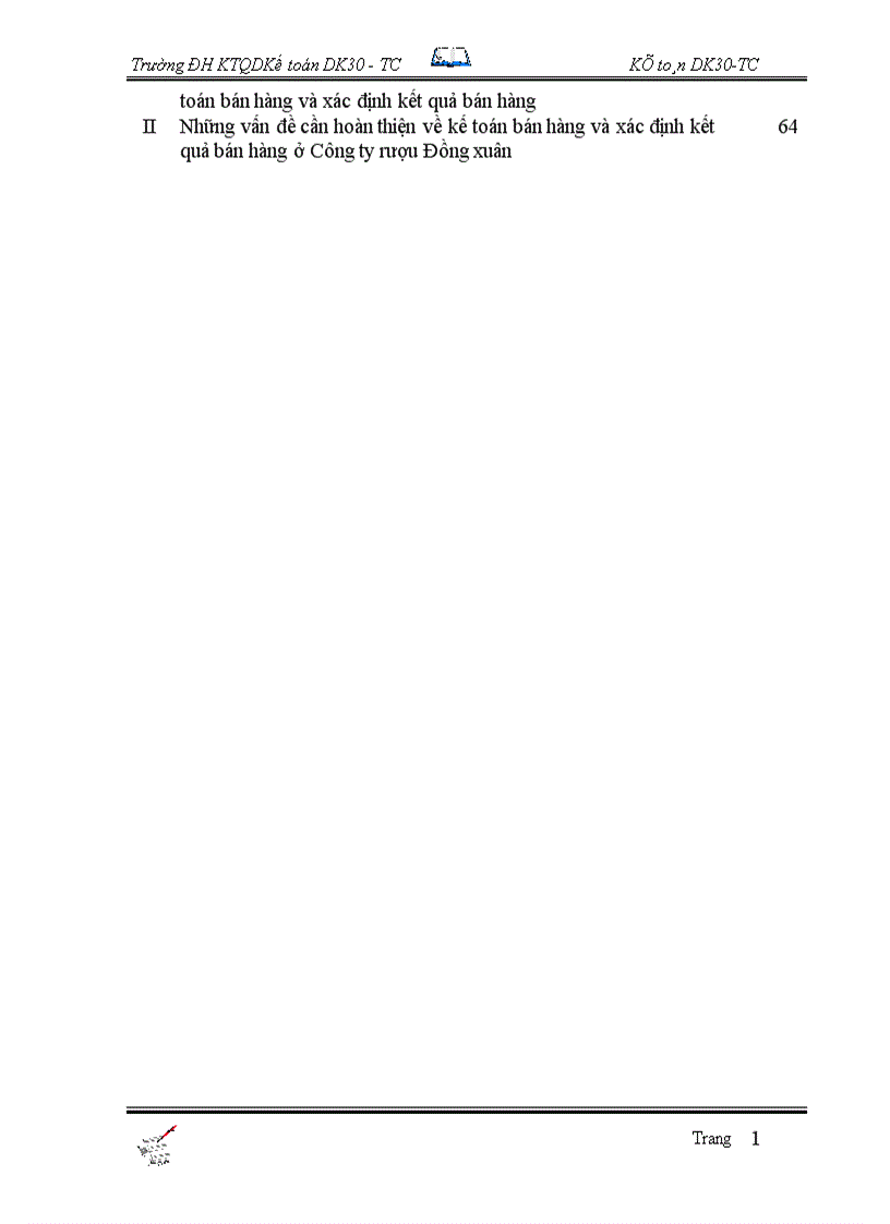 image for page Tổ chức công tác kế toán bán hàng và xác định kết quả tại Công Ty Rượu Đồng xuân 1