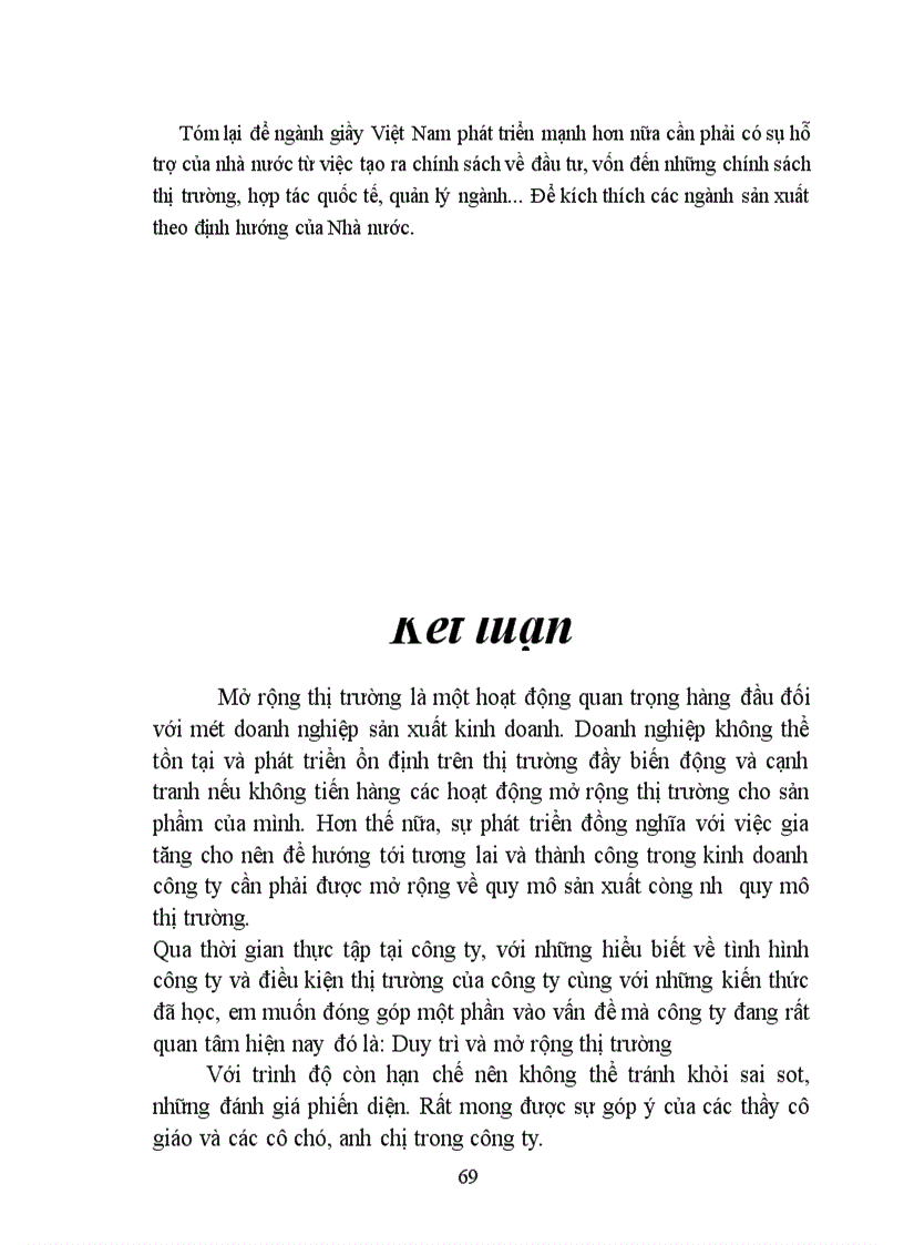 image for page Các giải pháp Marketing nhằm duy trì và mở rộng thị trường của công ty Giầy Thượng Đình 1