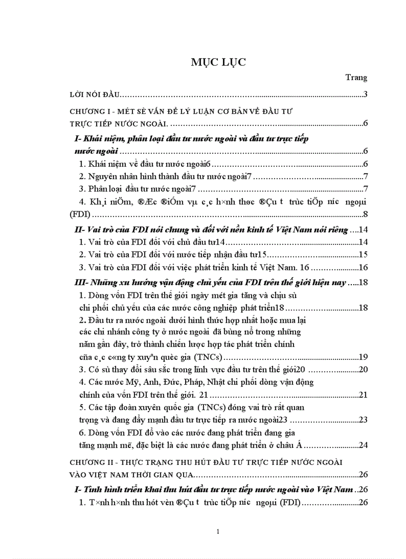 Một số giải pháp chủ yếu nhằm thu hút có hiệu quả đầu tư trực tiếp nước ngoài vào Việt Nam