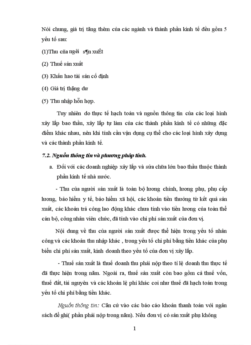 image for page Xác định các chỉ tiêu giá tri sản xuất chi phí trung gian và giá trị tăng thêm trong nền kinh tế thị trường của nước ta hiện nay