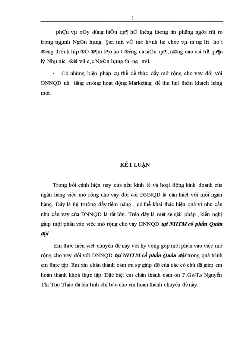 image for page Mở rộng cho vay đối với doanh nghiệp ngoài quốc doanh tại NHTM cổ phần Quân đội 1