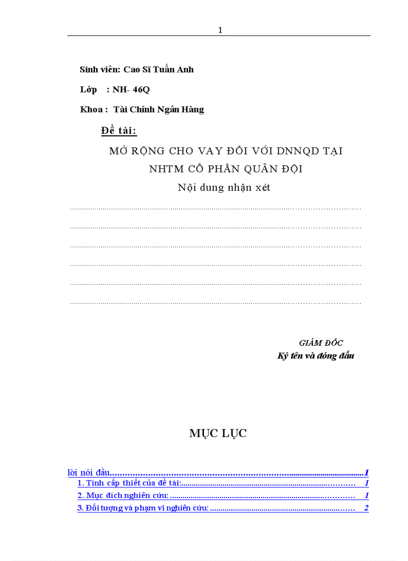 image for page Mở rộng cho vay đối với doanh nghiệp ngoài quốc doanh tại NHTM cổ phần Quân đội 1