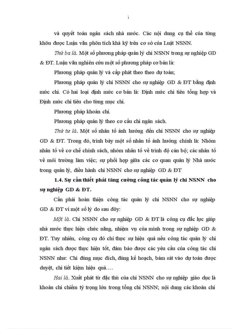 image for page Hoàn thiện công tác quản lý chi NSNN cho sự nghiệp GD ĐT tỉnh Nam Định