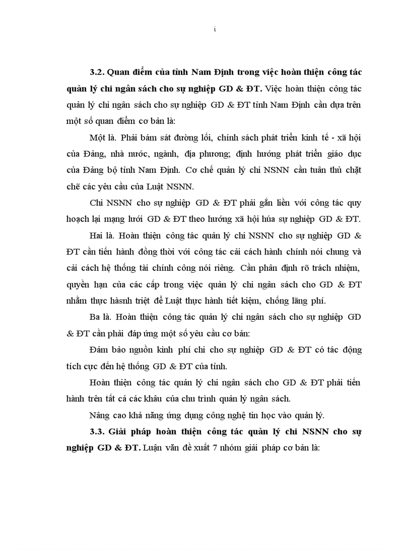 image for page Hoàn thiện công tác quản lý chi NSNN cho sự nghiệp GD ĐT tỉnh Nam Định