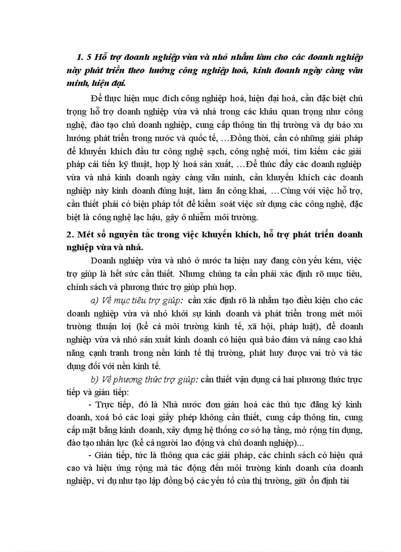 image for page Một số ý kiến về thực trạng và giải pháp phát triển các doanh nghiệp vừa và nhỏ ở việt nam trong thời kỳ công nghiệp hoá hiện đại hoá đất nước