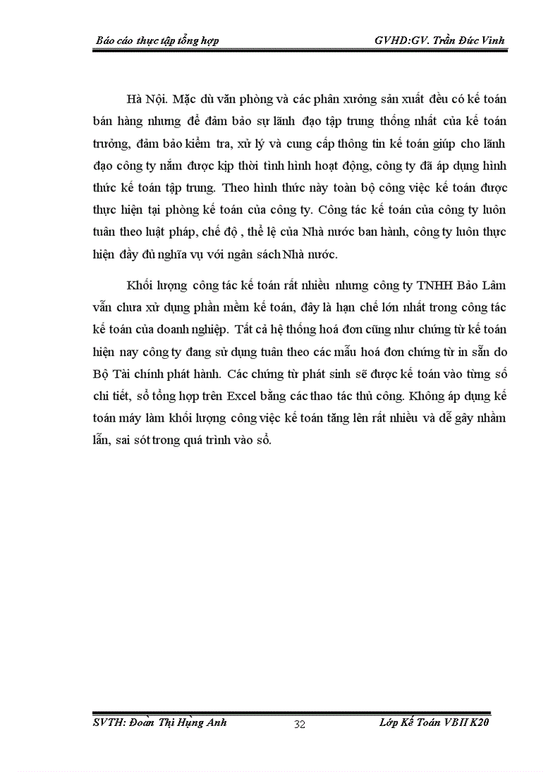 image for page Một số đánh giá về tình hình tổ chức hạch toán kế toán tại công ty TNHH Bảo Lâm 1