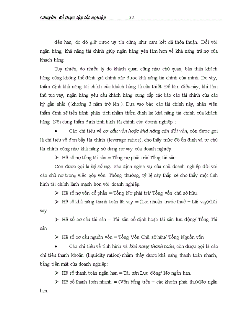 image for page Thực trạng công tác thẩm định khả năng trả nợ của khách hàng vay vốn trung và dài hạn tại sở giao dịch ngân hàng ngoại thương Việt Nam 1