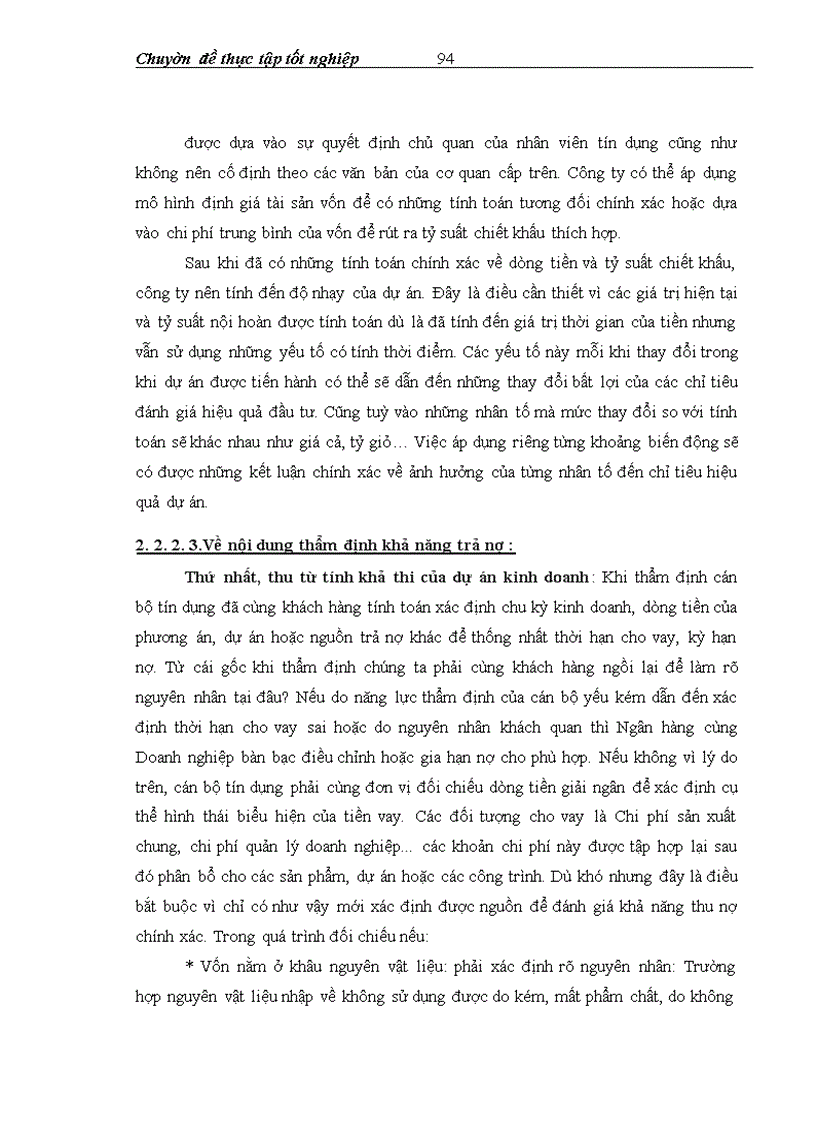 image for page Thực trạng công tác thẩm định khả năng trả nợ của khách hàng vay vốn trung và dài hạn tại sở giao dịch ngân hàng ngoại thương Việt Nam 1