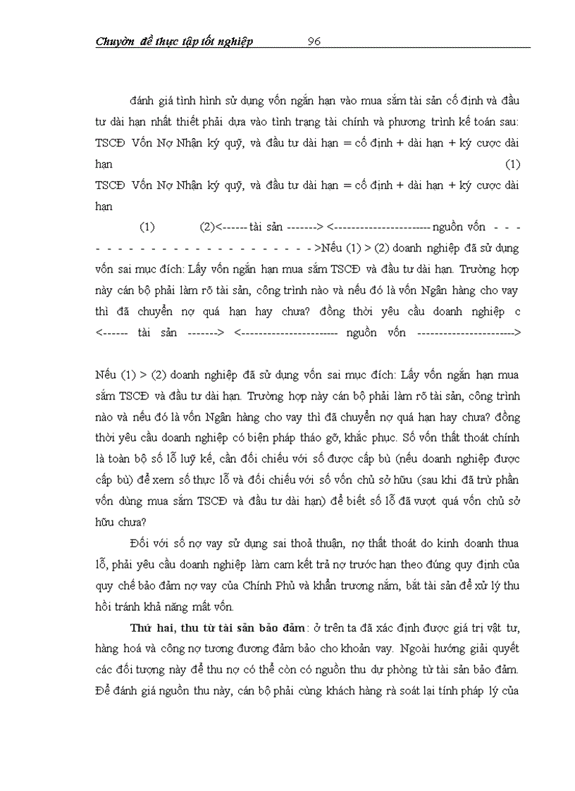 image for page Thực trạng công tác thẩm định khả năng trả nợ của khách hàng vay vốn trung và dài hạn tại sở giao dịch ngân hàng ngoại thương Việt Nam 1