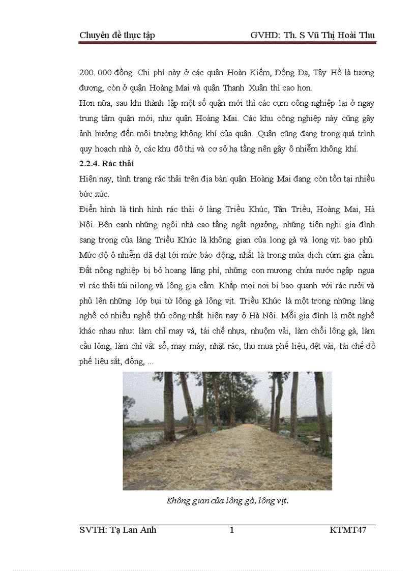 image for page Thực trạng và các giải pháp nâng cao hiệu quả công tác thu gom vận chuyển và xử lý chất thải rắn trên địa bàn quận Hoàng Mai Hà Nội