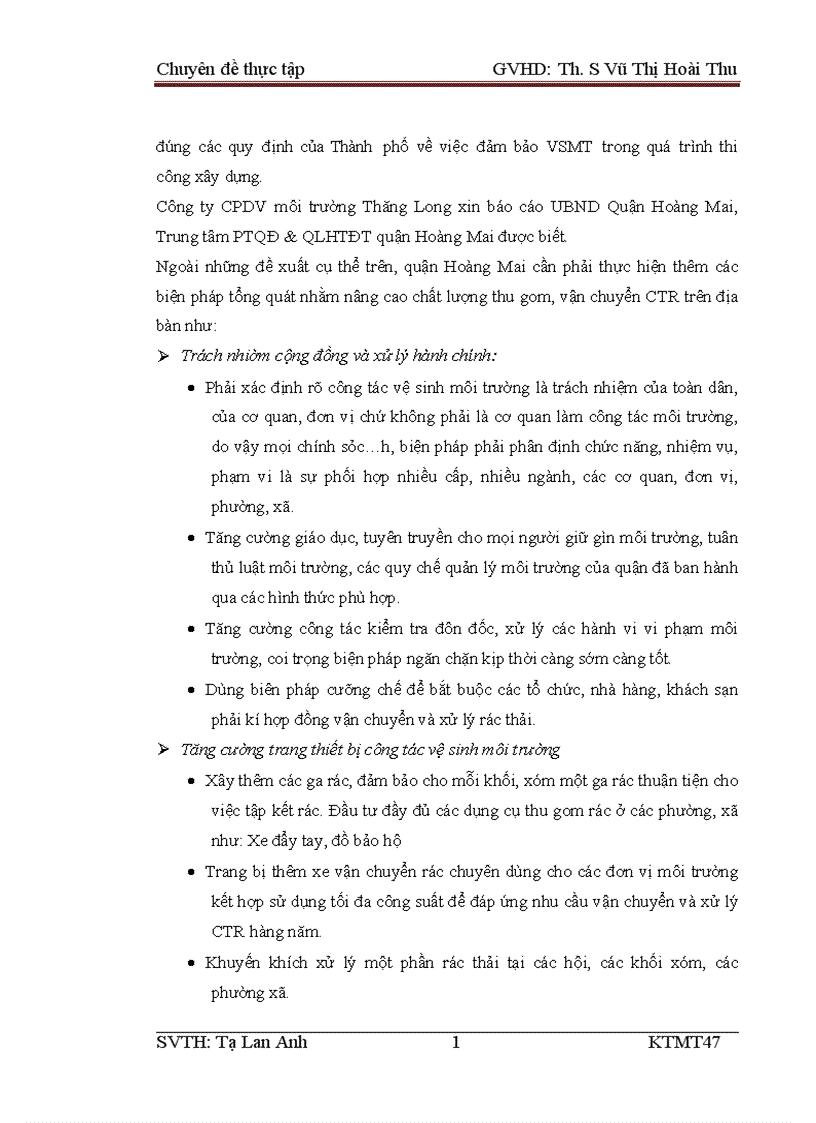 image for page Thực trạng và các giải pháp nâng cao hiệu quả công tác thu gom vận chuyển và xử lý chất thải rắn trên địa bàn quận Hoàng Mai Hà Nội