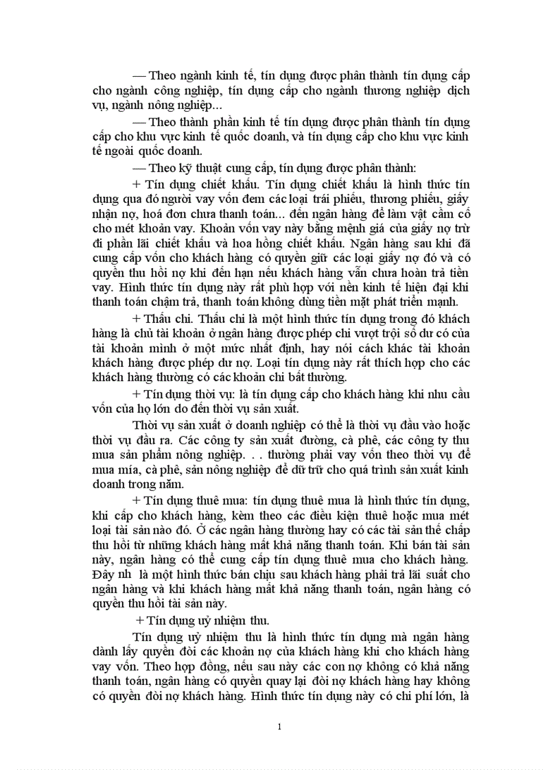 Tín dụng ngân hàng đối với việc phát triển của các doanh nghiệp ở ngân hàng công thương Hoàn kiếm 1