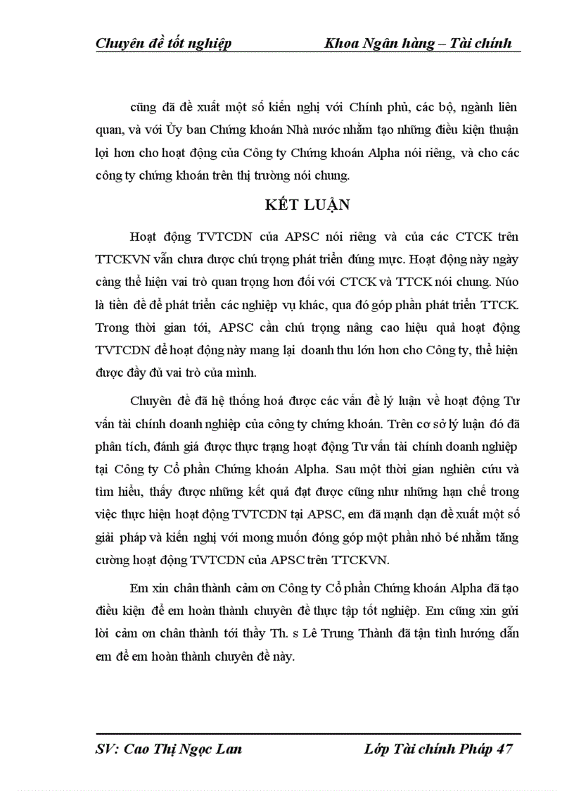 image for page Hoàn thiện hoạt động tư vấn tài chính doanh nghiệp tại Công ty Cổ phần Chứng khoán Alpha 1