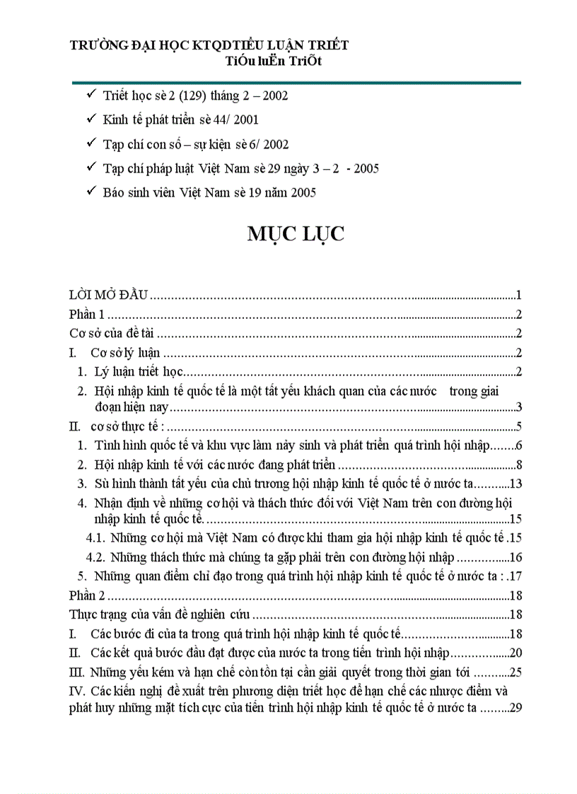 image for page Việt Nam trong xu thế hội nhập và phát triển dưới con mắt triết học 1