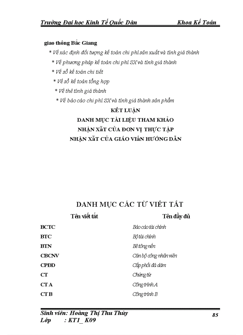 image for page Hoàn thiện kế toán chi phí sản xuất và tính giá thành sản phẩm xây lắp tại Công ty cổ phần xây dựng giao thông Bắc Giang 1