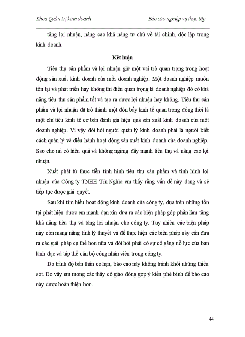 image for page Phân tích tình hình tiêu thụ sản phẩm của Công ty TNHH Tín Nghĩa năm 2008 1
