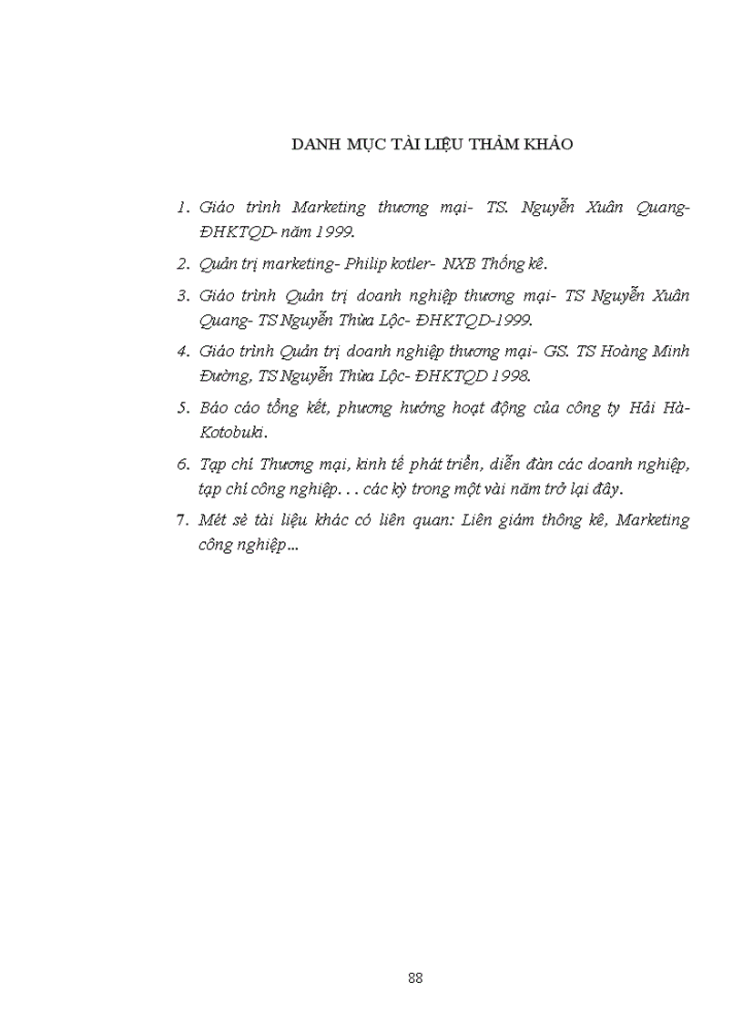 image for page Một số phương hướng và biện pháp nhằm mở rộng thị trường tiêu thụ sản phẩm ở Công ty liên doanh TNHH Hải Hà Kotubuki