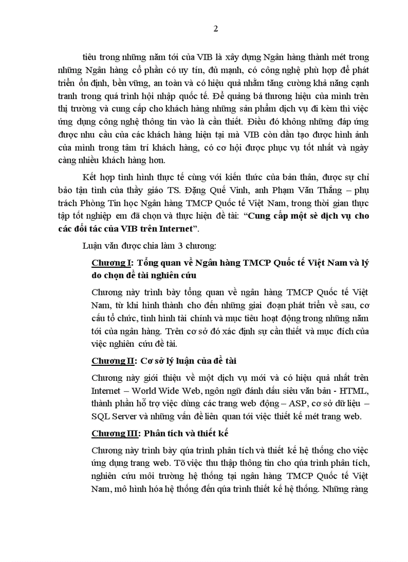 image for page Cung cấp một số dịch vụ cho các đối tác của VIB trên Internet 1