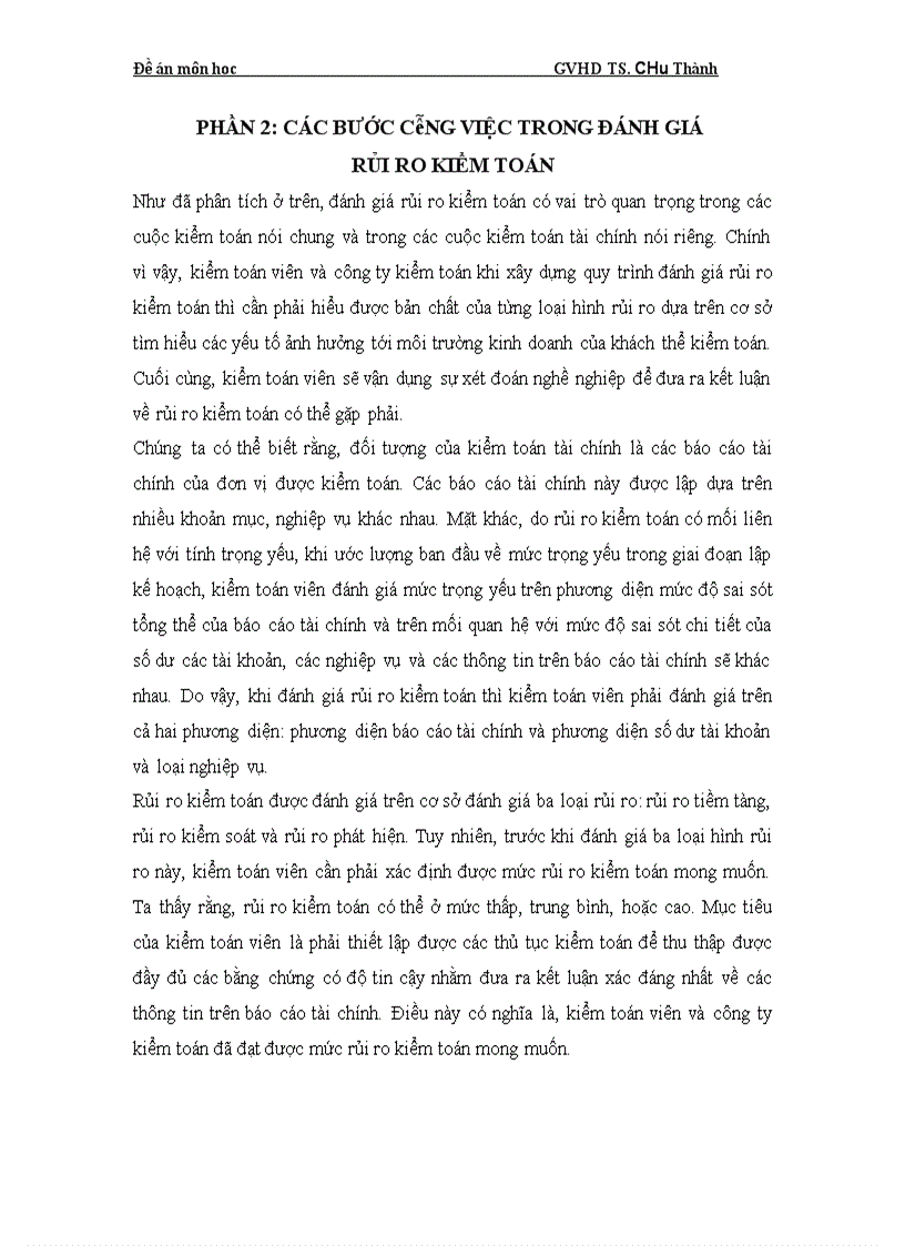 image for page Rủi ro kiểm toán và những loại hình cụ thể 1