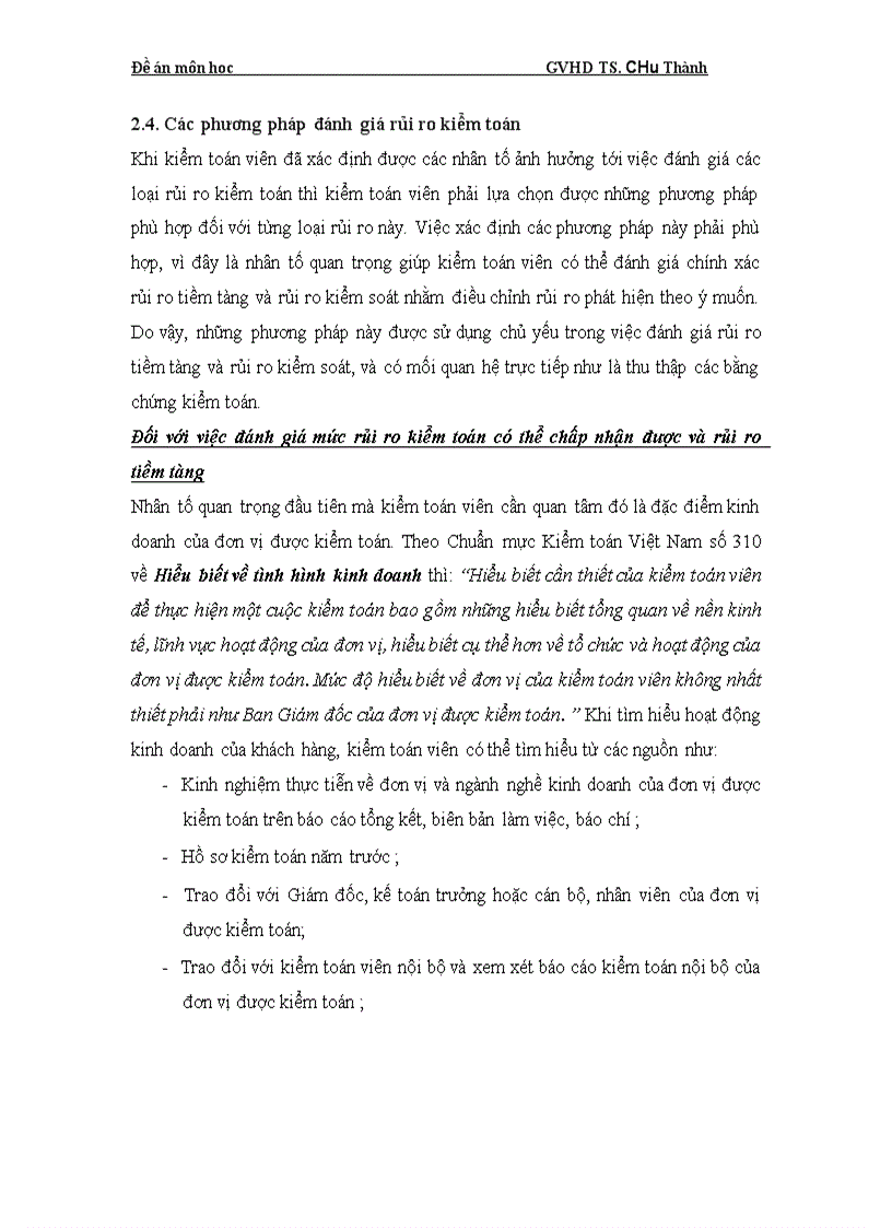 image for page Rủi ro kiểm toán và những loại hình cụ thể 1