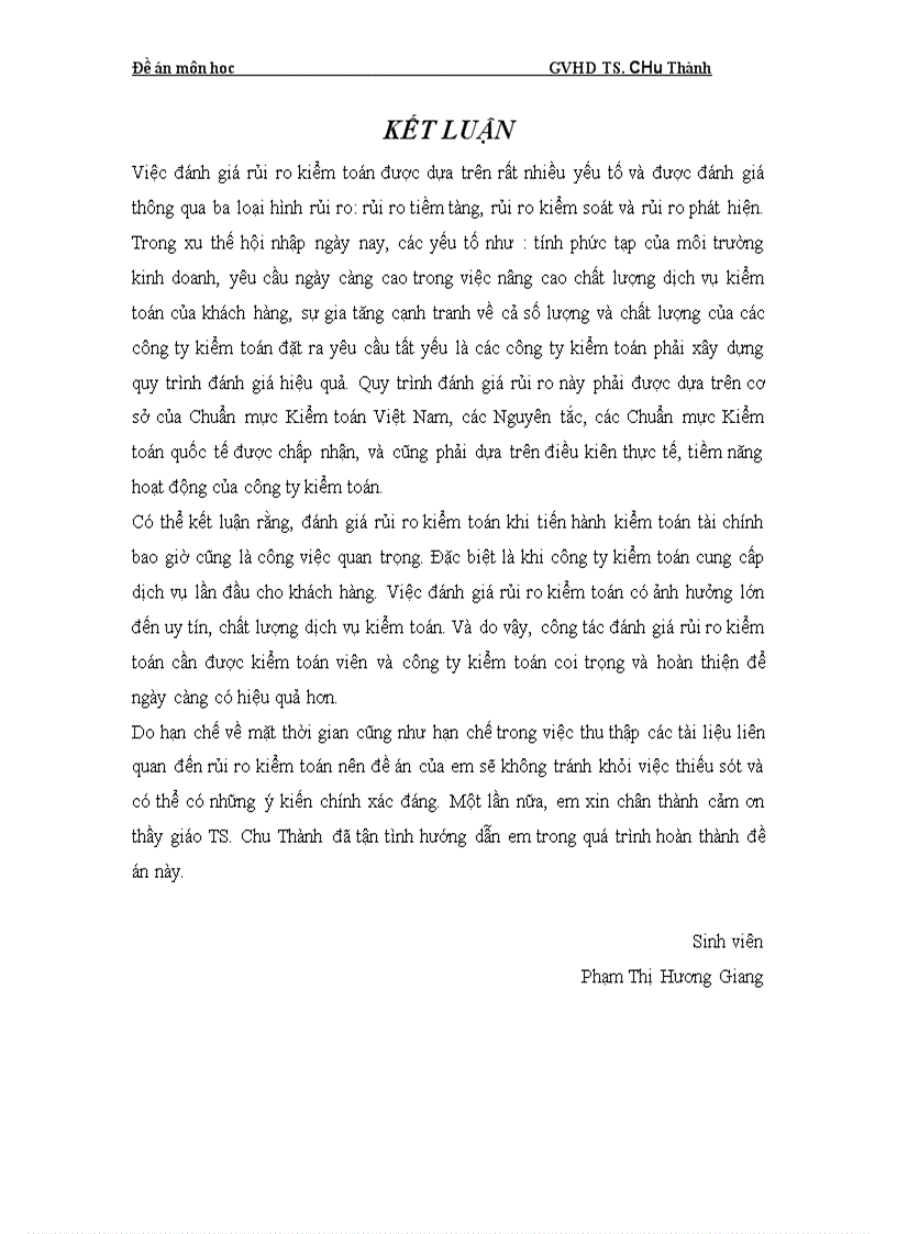 image for page Rủi ro kiểm toán và những loại hình cụ thể 1