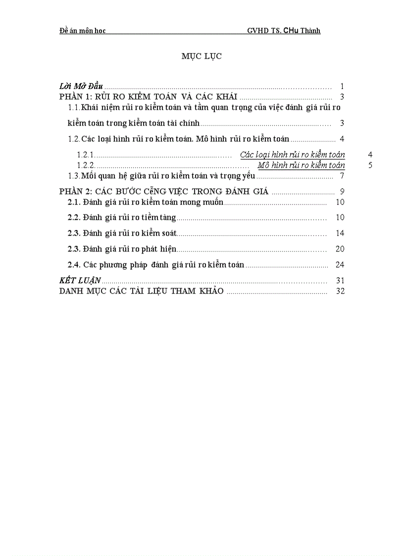 image for page Rủi ro kiểm toán và những loại hình cụ thể 1