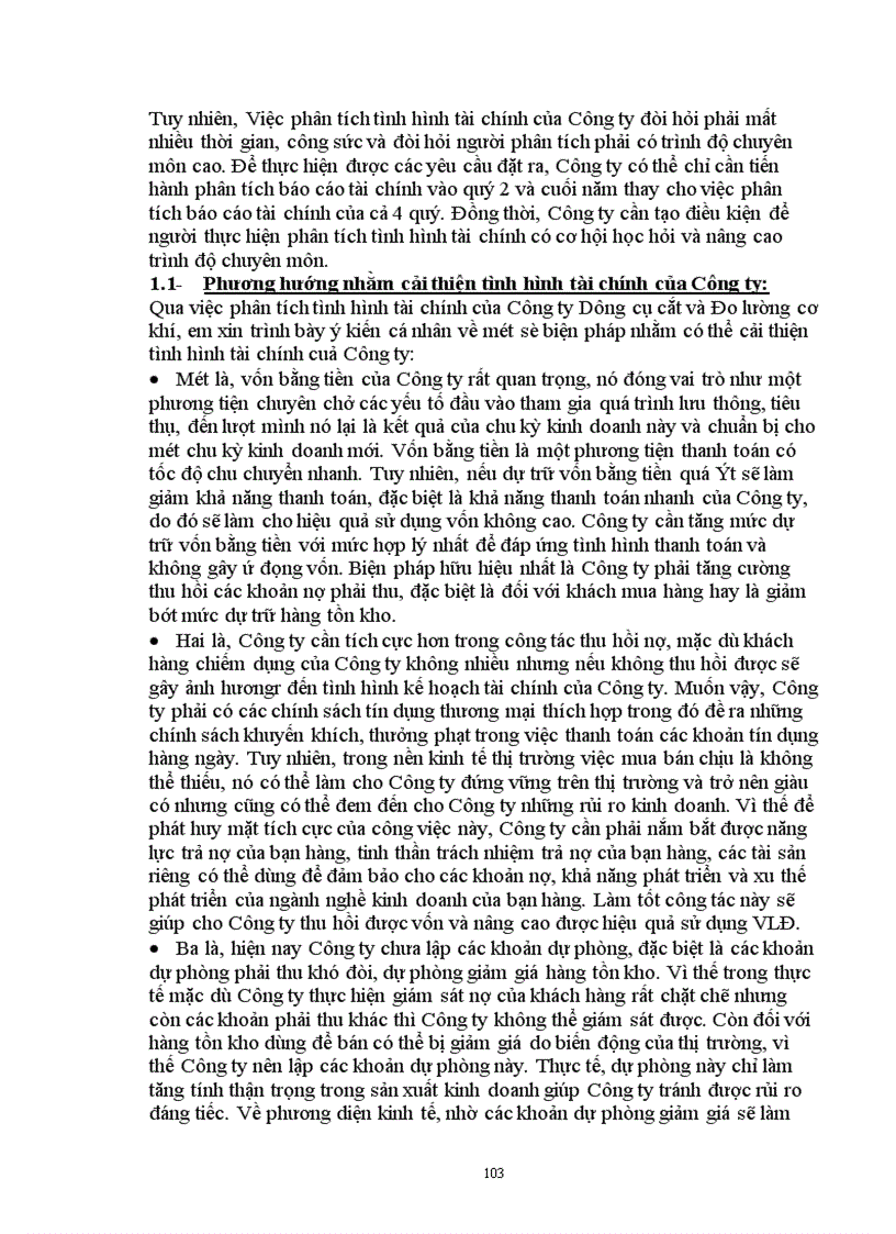 image for page Phân tích tình hình tài chính thông qua hệ thống báo cáo tài chính kế toán và các biện pháp nâng cao hiệu quả sử dụng vốn kinh doanh tại Công ty Dụng cụ cắt và Đo lường cơ khí 1