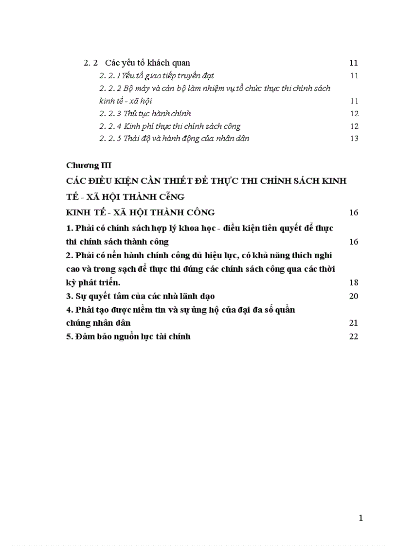 image for page Các điều kiện cần thiết để thực thi chính sách kinh tế xã hội thành công