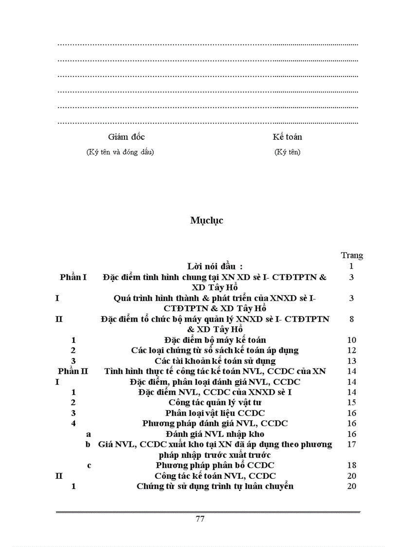 image for page Tổ chức tài chình kế toán NVL CCDC tại xí nghiệp xây dựng số I thuộc công ty đầu tư phát triển nhà và xây dựng Tây Hồ