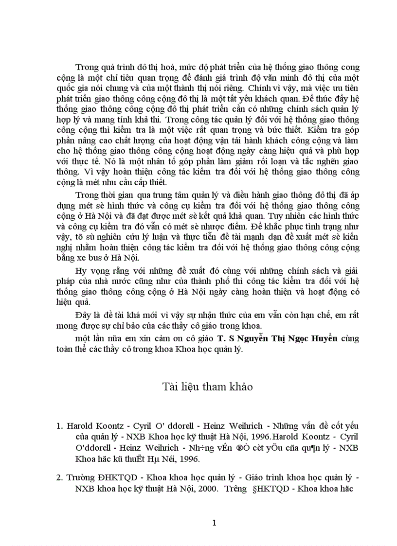 image for page Hoàn thiện công tác kiểm tra đối với hệ thống giao thông cộng cộng bằng xe Bus ở Hà Nội