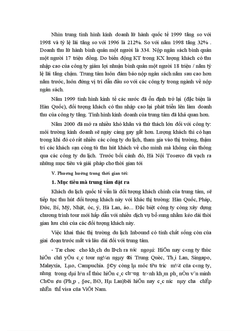 image for page Báo cáo thực tập tổng hợp của Công ty du lịch dịch vụ Hà Nội Toserco 1