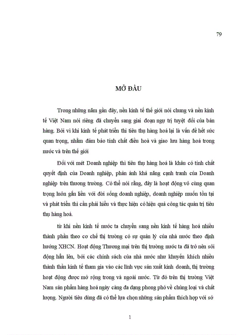 Nâng cao chất lượng công tác quản trị tiêu thụ hàng hoá theo chức năng ở Công ty May Đức Giang 1